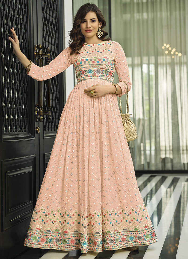 Georgette anarkali outlet suits online