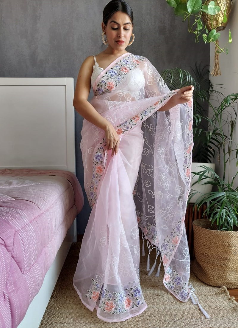 Lakshmi Manchu Pink Benaras Saree - Saree Blouse Patterns