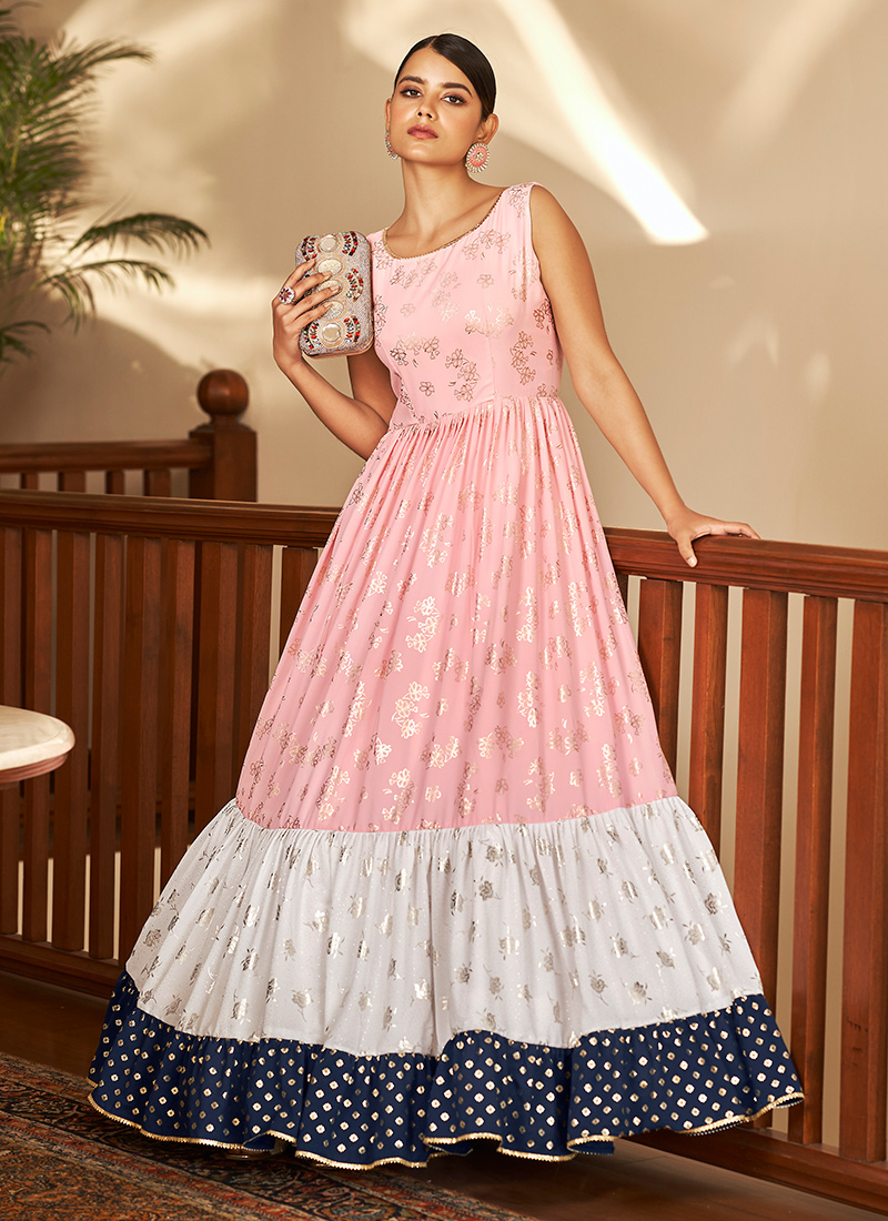 Georgotte Maxi Dress With Long Sleeve (Rs.850/-) | Maxi dress, Dress,  Strapless dress formal