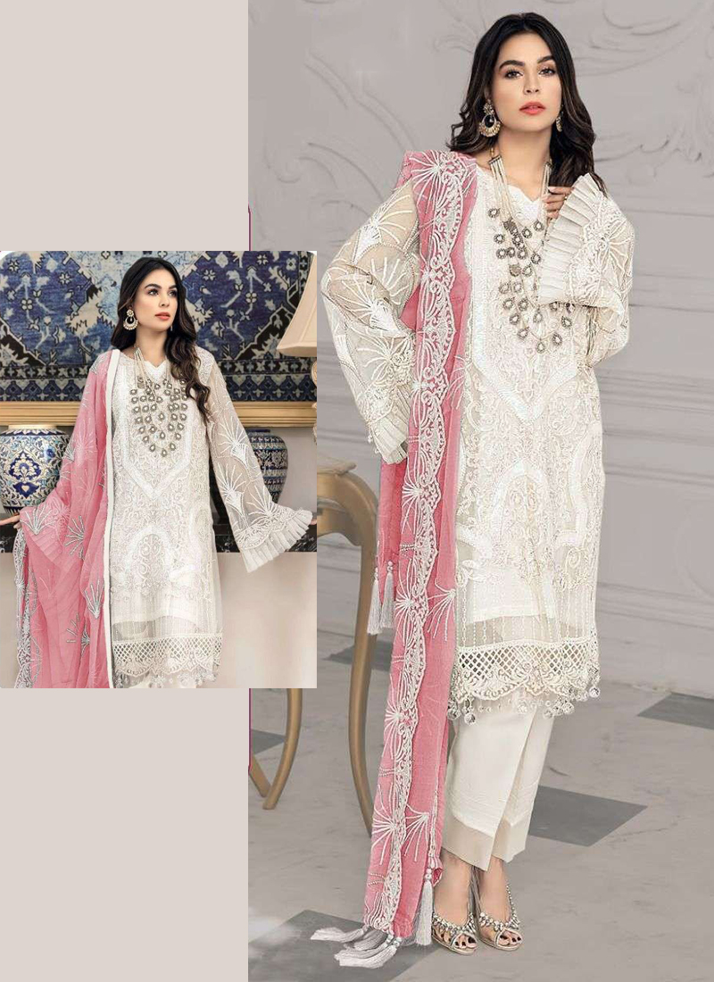 Z2106 Zarqash Eid Wear Special Butterfly Net Pakistani Suits Collection ...