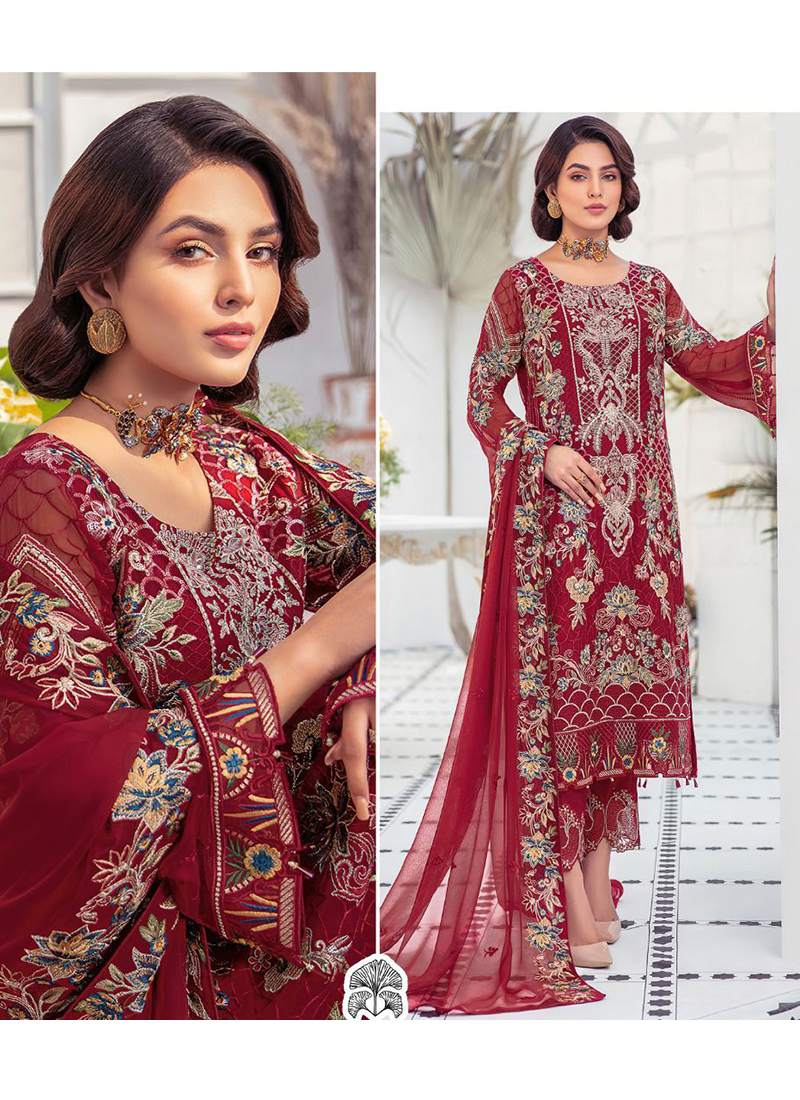 Ramsha Vol 2 Zaha Ramdan Wear Heavy Embroidery Work Georgette Pakistani ...