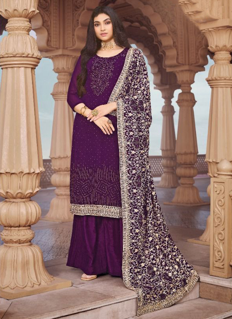 Buy Fashiongrape Purple Colored Casual Stitched Women's Rayon Kurti Palazzo  Dress-FV28-1 | Fashion Clothing