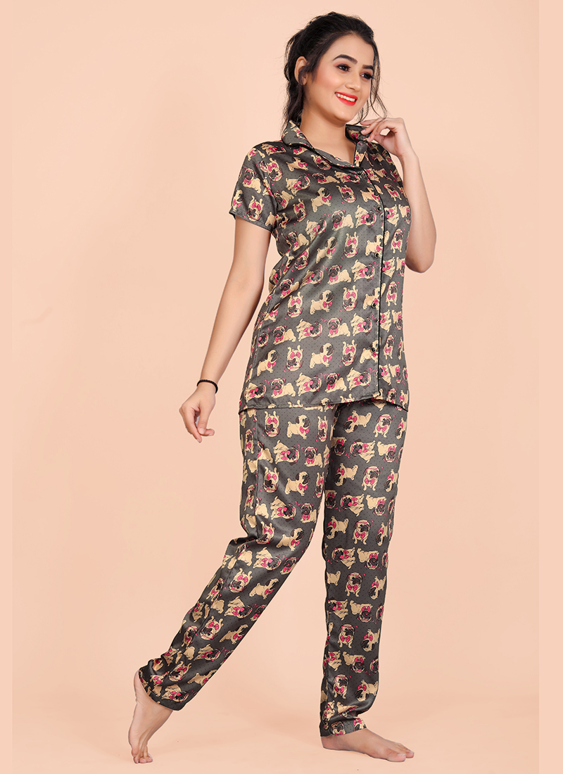 Buy Ganpati Women's Pure Cotton Floral Printed Night Suit Top and Pyjama  Set Night Suits for Women (Blue,Small) at Amazon.in