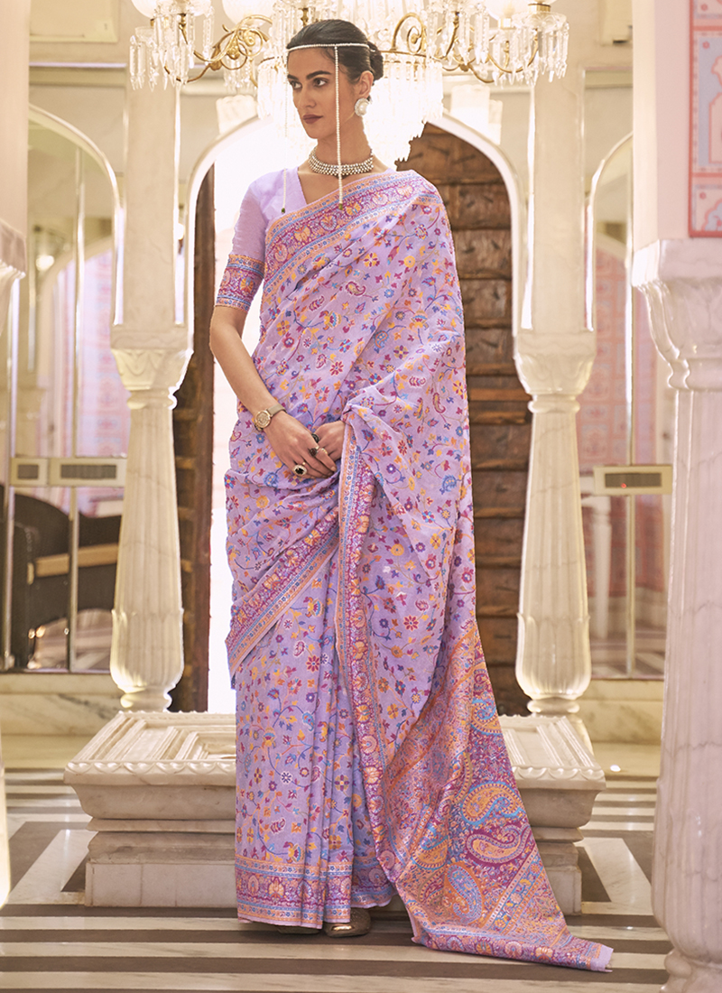 Buy Traditional Wear Light Pink Weaving Modal Silk Saree Online From Surat  Wholesale Shop.