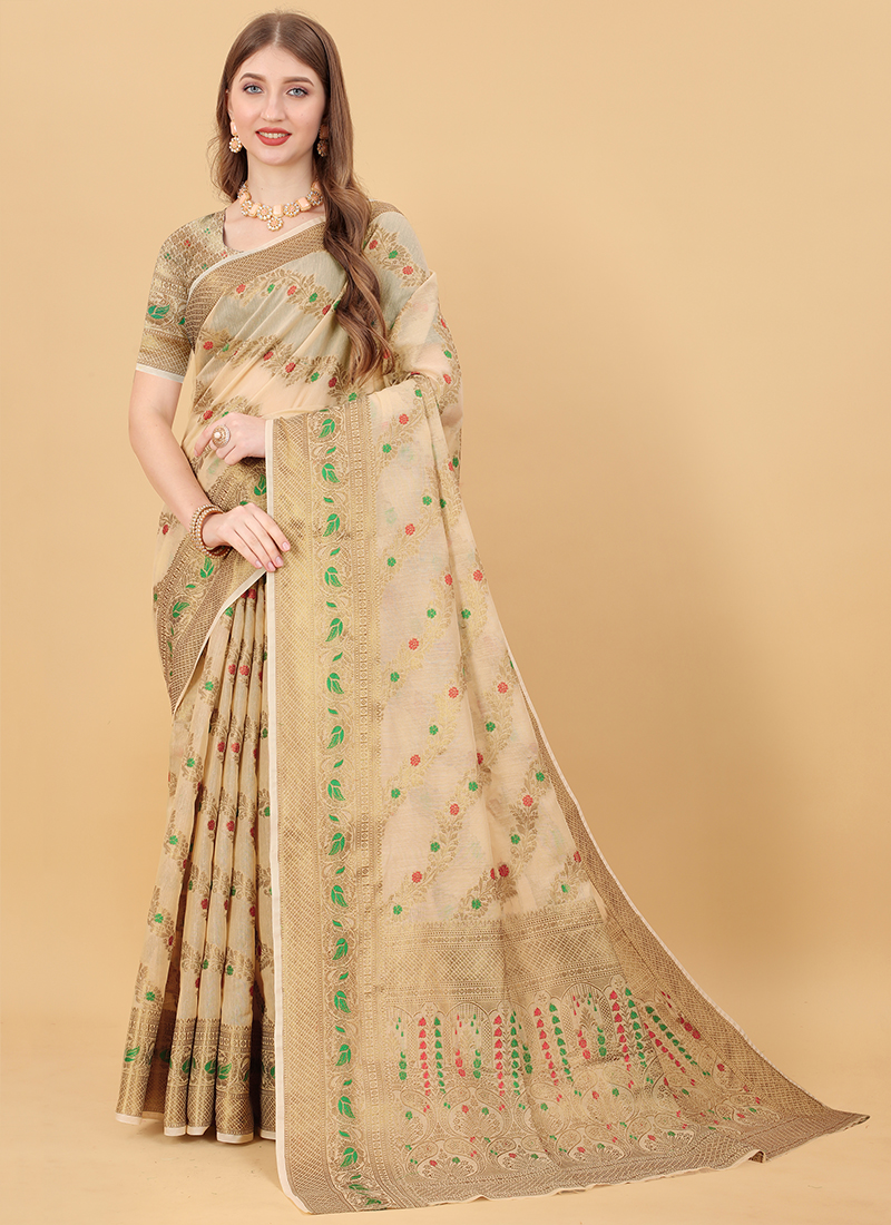 Mayuri Soft Cotton Silk Zari Meena Weaving Sarees Collection Catalog