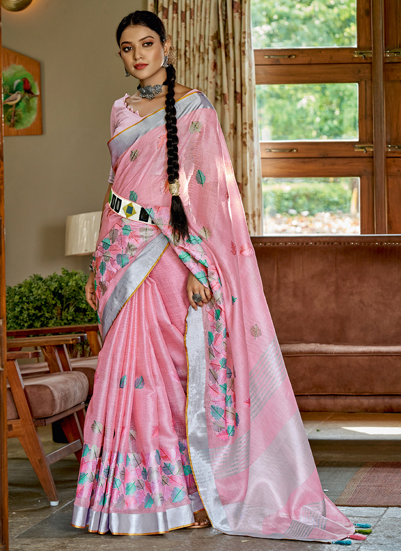 Linen 2024 saree wholesale