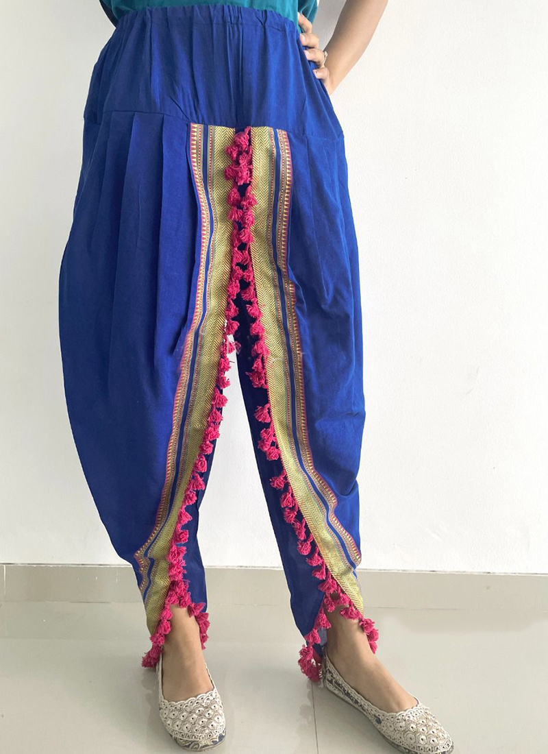 White Khadi Cotton Dhoti Pants Design by Abstract By Megha Jain Madaan at  Pernias Pop Up Shop 2023