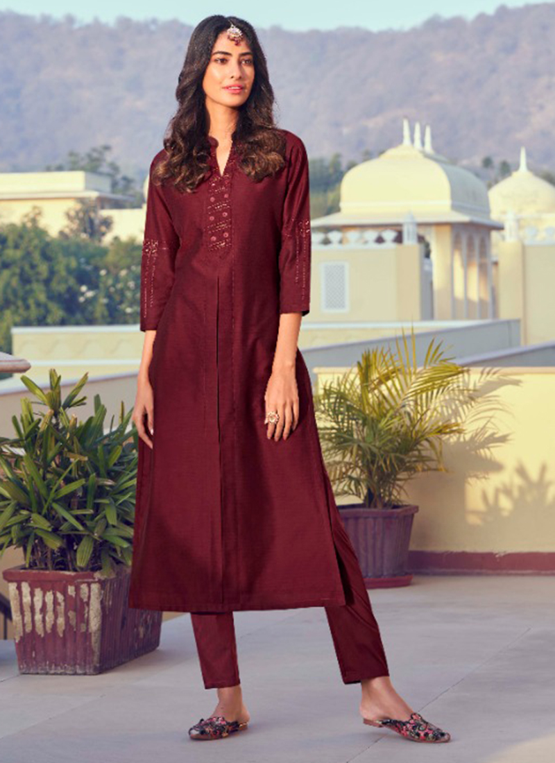 Party Wear 4 color available Women's Ethnic Banarasi Silk Woven Designed  Stitched Kurti at Rs 325 in Surat