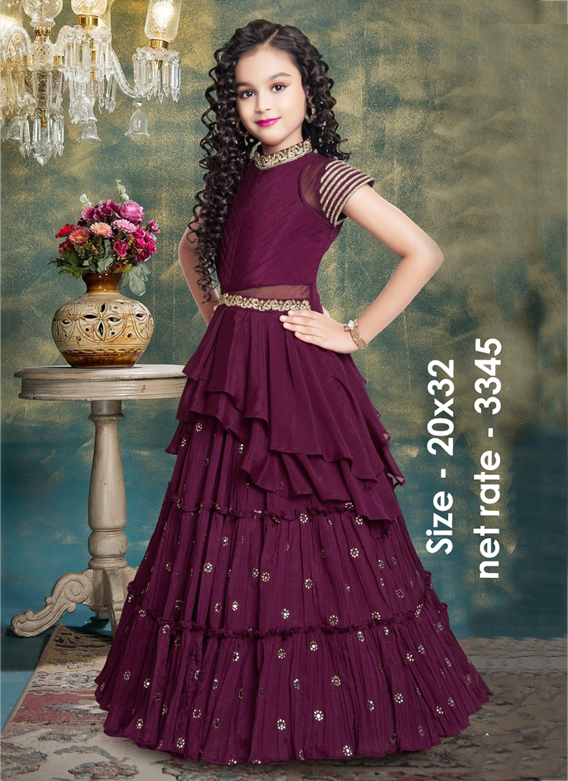 Wine cotton silk dress with embroidered dupatta  set of two by The  Anarkali Shop  The Secret Label