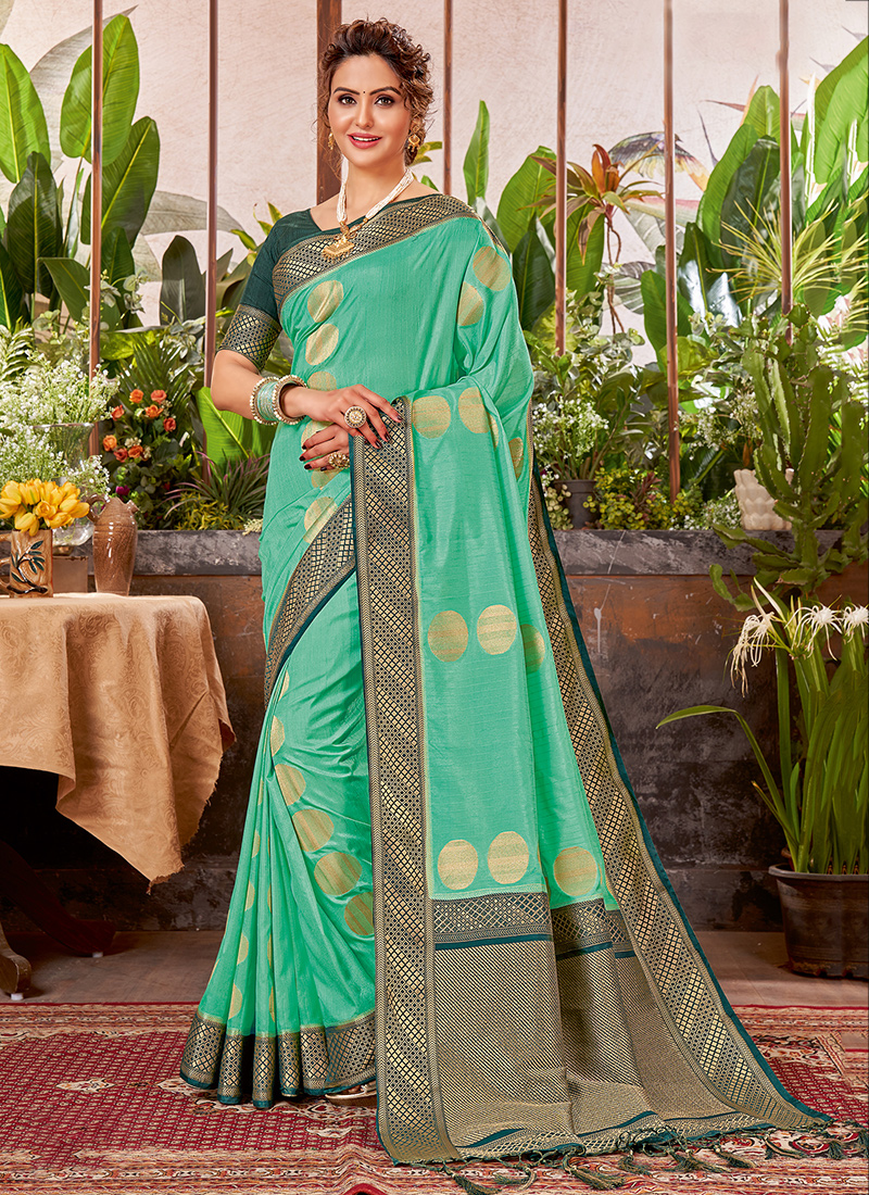 Buy Pista Green South Silk Saree online-Karagiri
