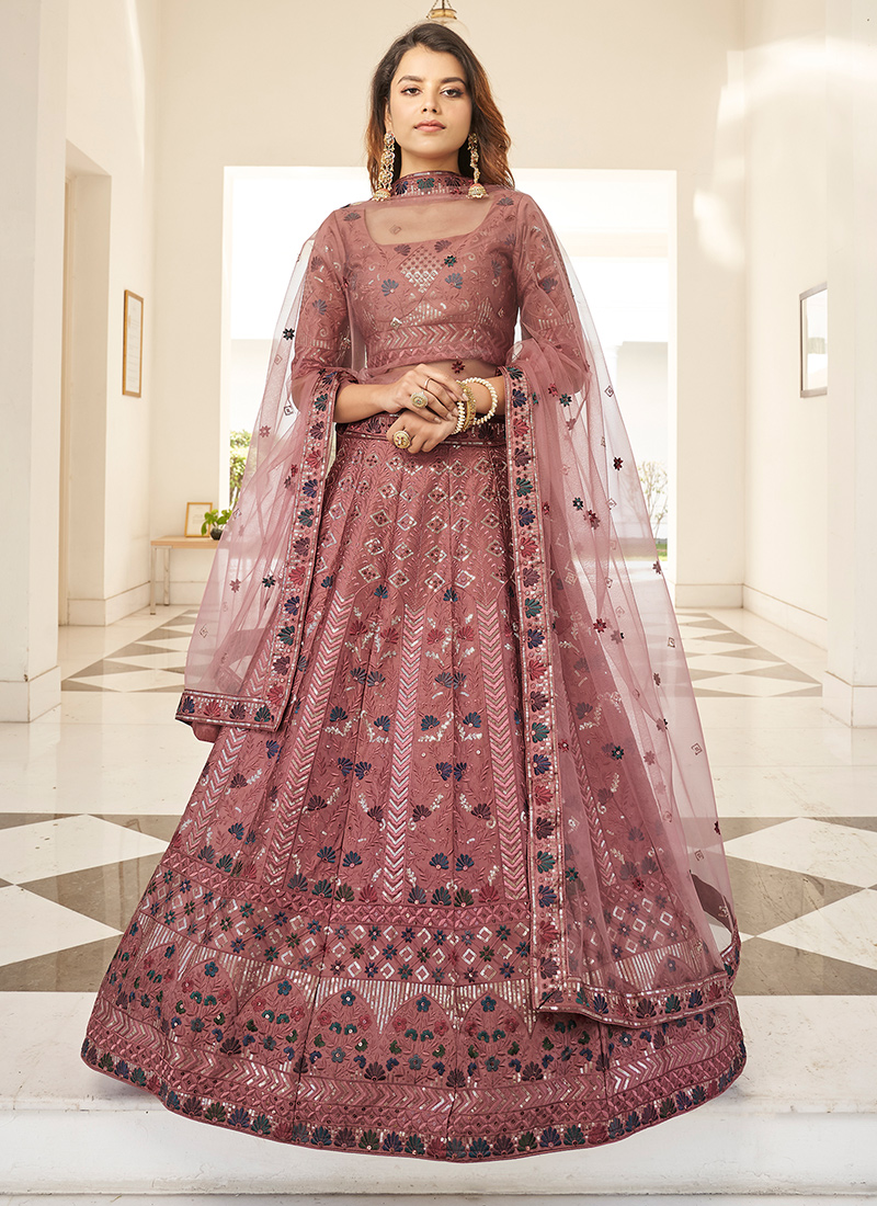 Buy Aparejar Girls Maroon Embroidered Satin Blend Lehenga With Choli And  Dupatta (13 - 14 Years) Online at Best Prices in India - JioMart.