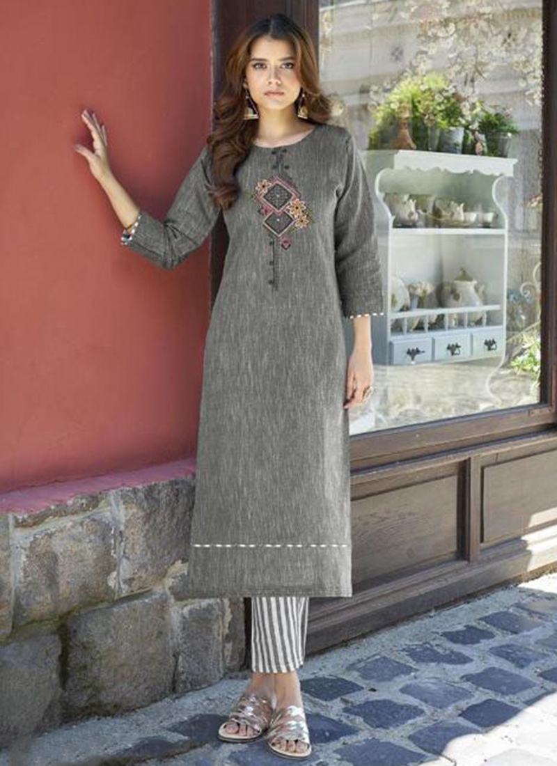 STK183-Pure Designer Khadi Cotton Kurti - Sreya Trends LLC-vachngandaiphat.com.vn