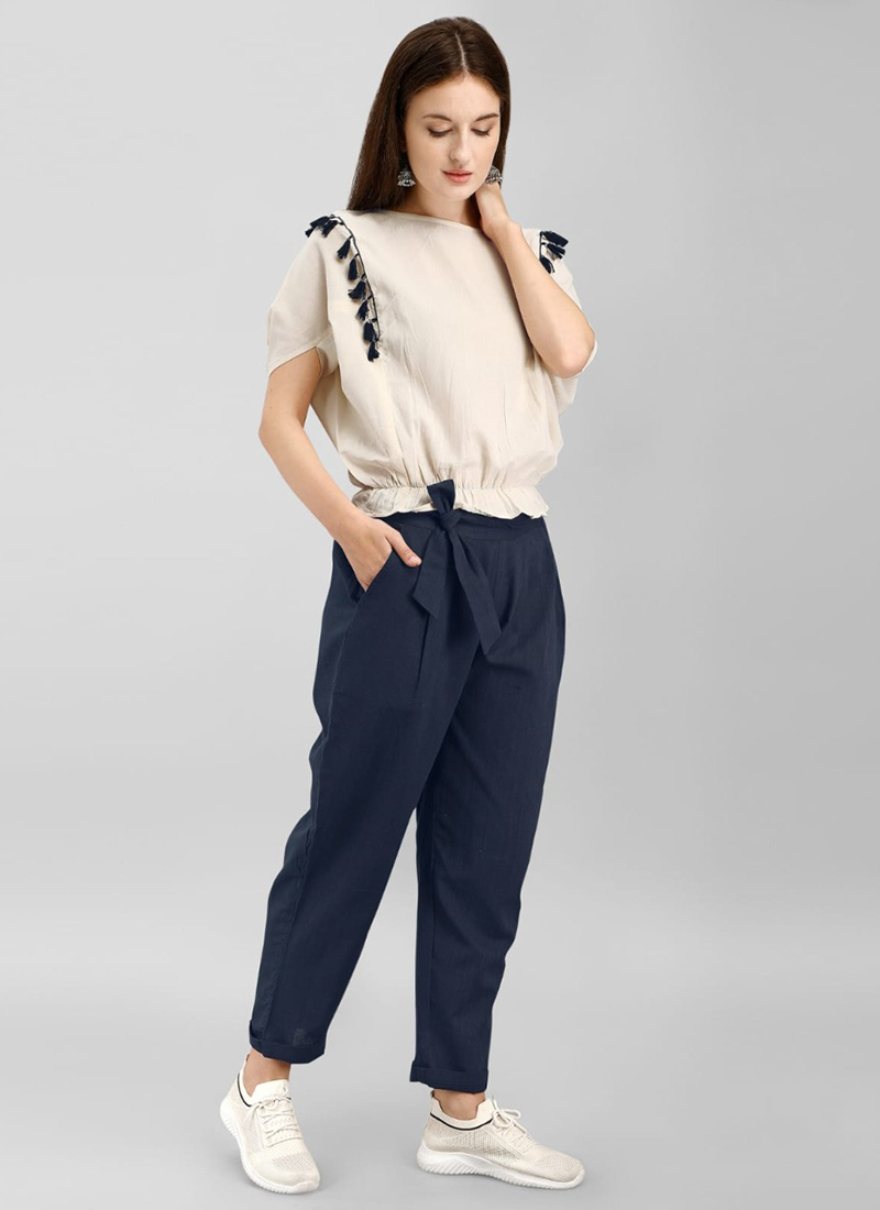 New Fancy Summer Wear Khadi Cotton Tops With Pants Collection Catalog