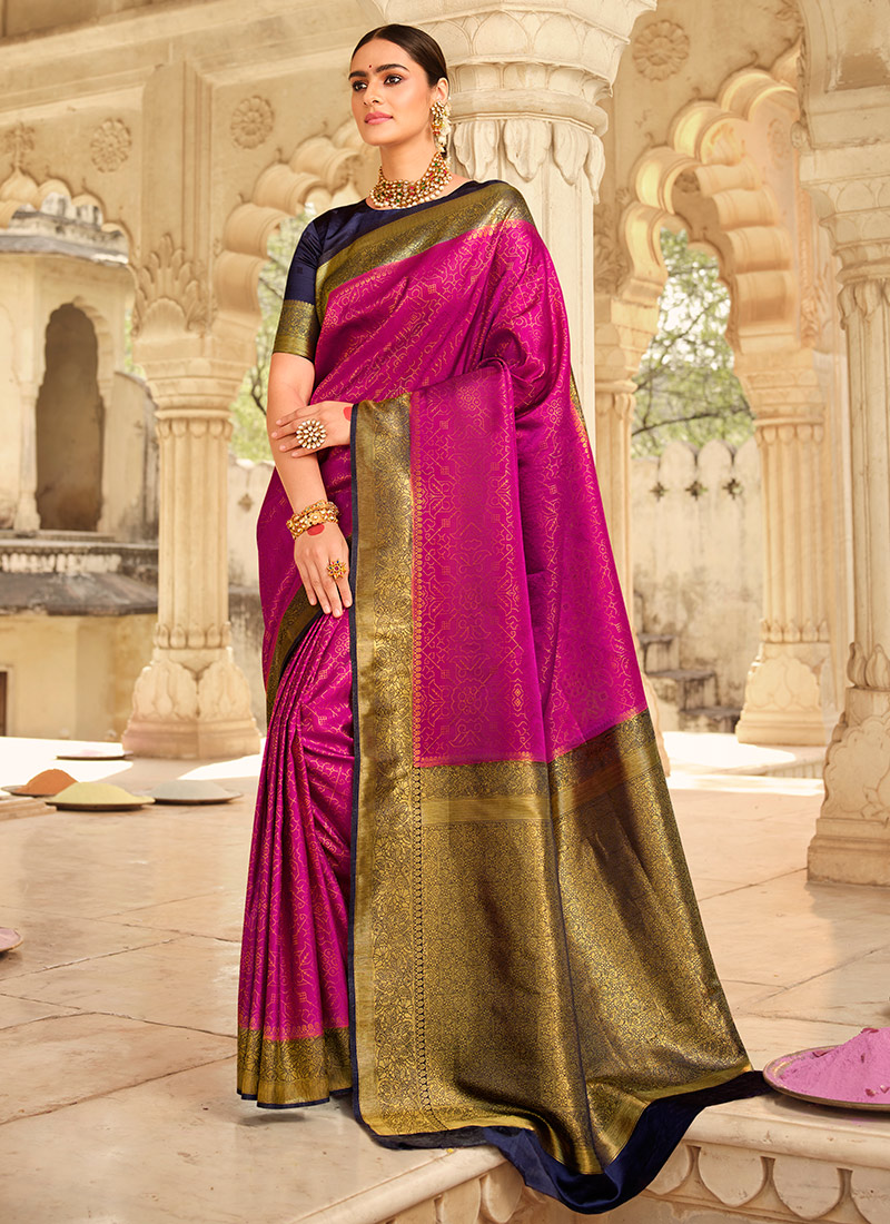Wedding Ware Purple Colour Soft Silk Saree Stunning Indian Party Designer  Bollywood Sari and Wedding Saree. - Etsy