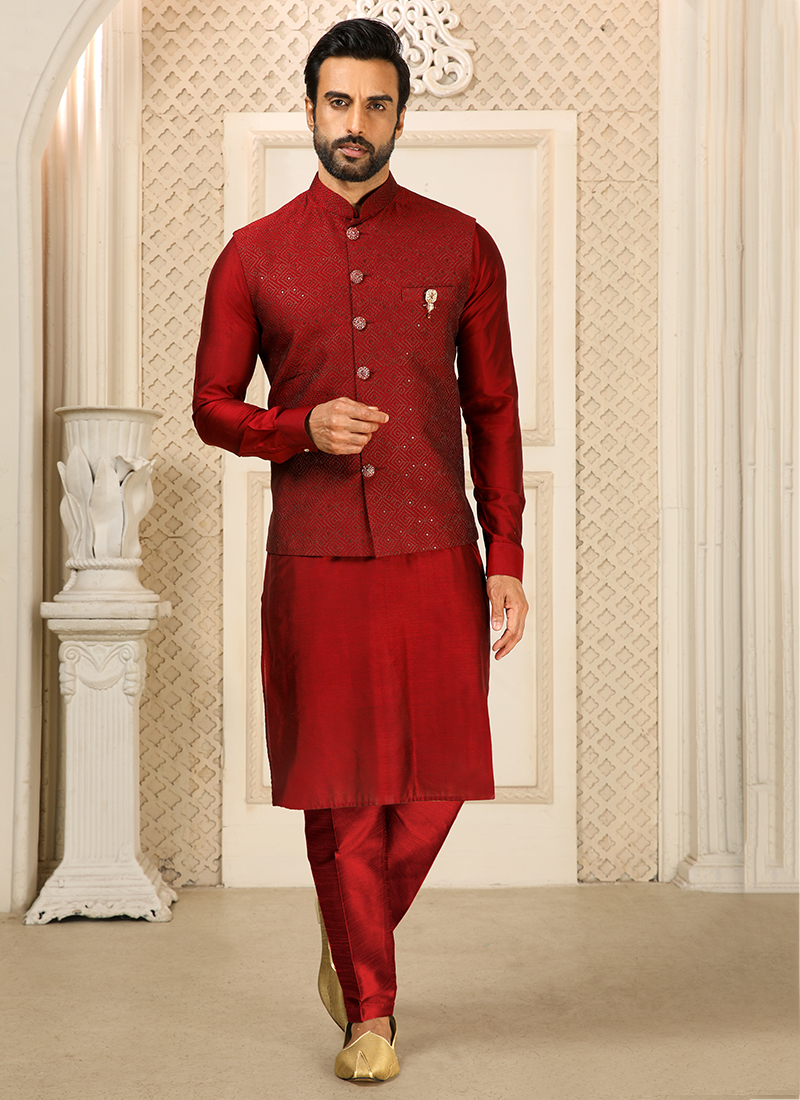 Banarasi hot sale long jacket