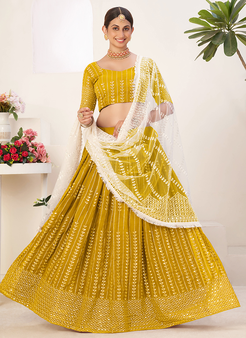 Anjani Art 2609A To 2609C Banarasi Silk Wholesale Lehenga Catalog