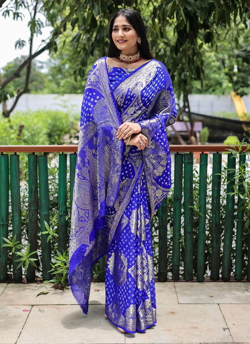 Pure bandhej sale sarees online