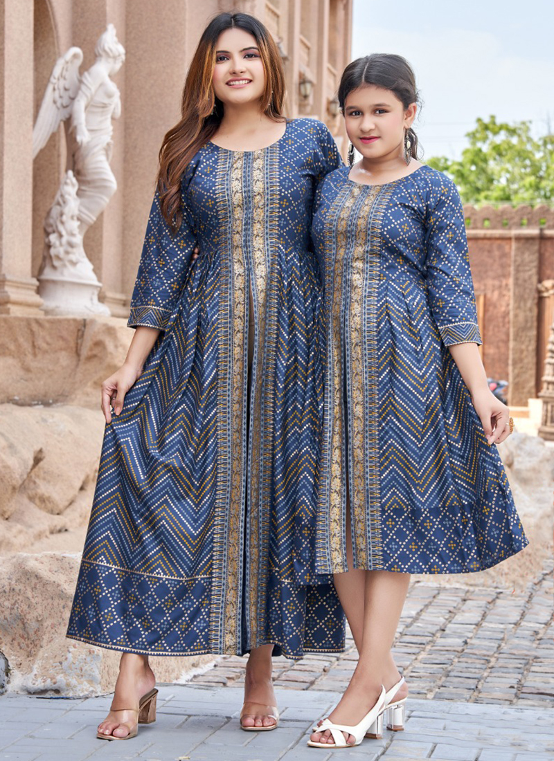 Superhit Sky Blue Color Sequence Work Gown – Amrutamfab