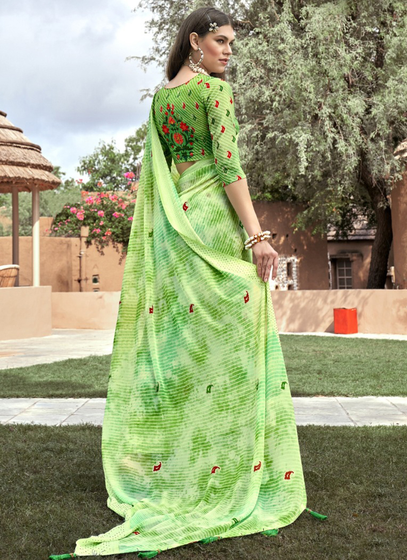 georgette saree suit design