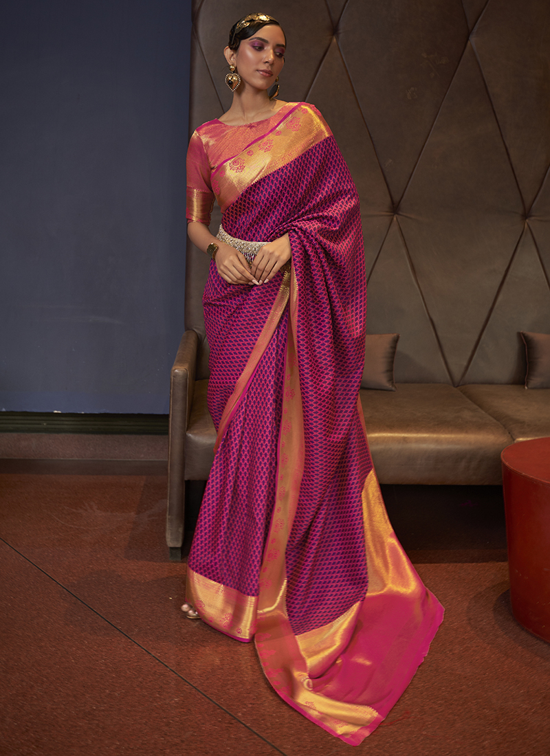 Buy Navy blue Sarees for Women by Manu Designer Online | Ajio.com