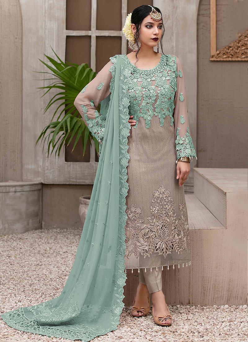 Pista Plain Raw Silk Dresses Pakistani Party Wear Outfit – Nameera by Farooq