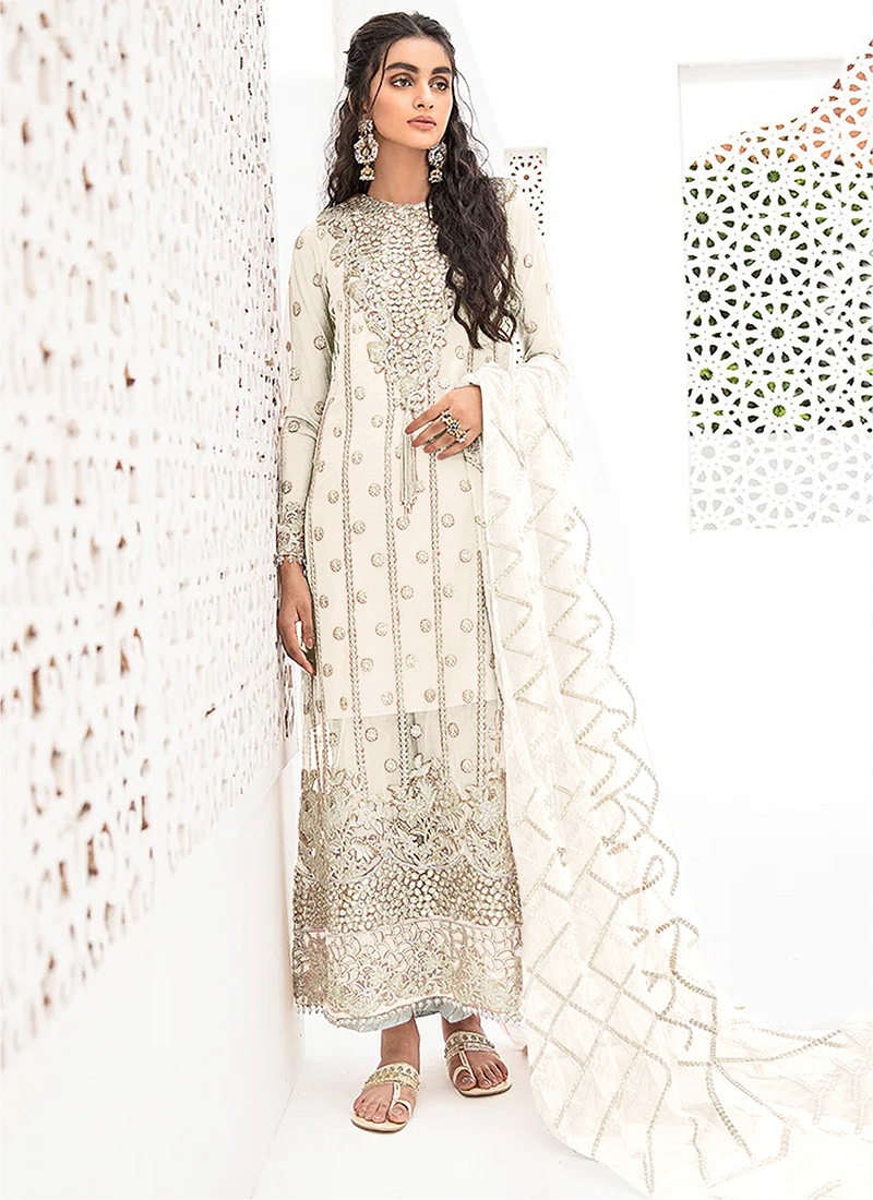 White formal hotsell pakistani dresses