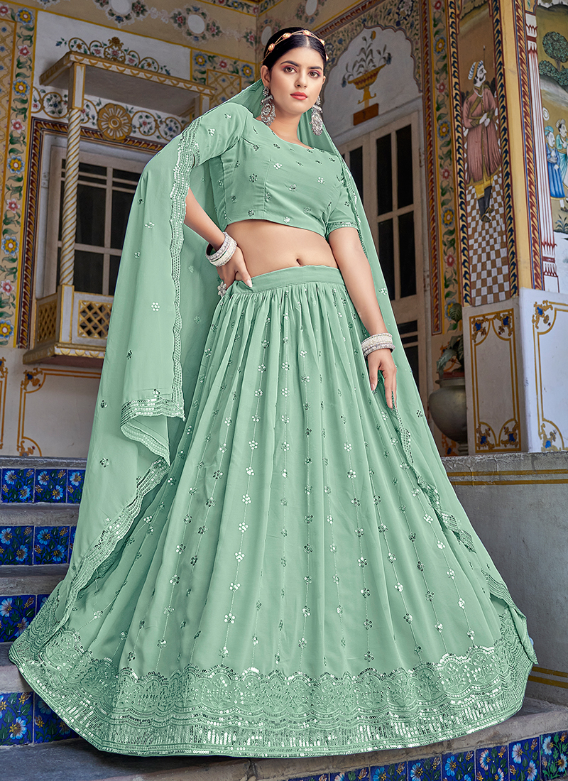 Girlish Net Dori Work Designer Lehenga Choli