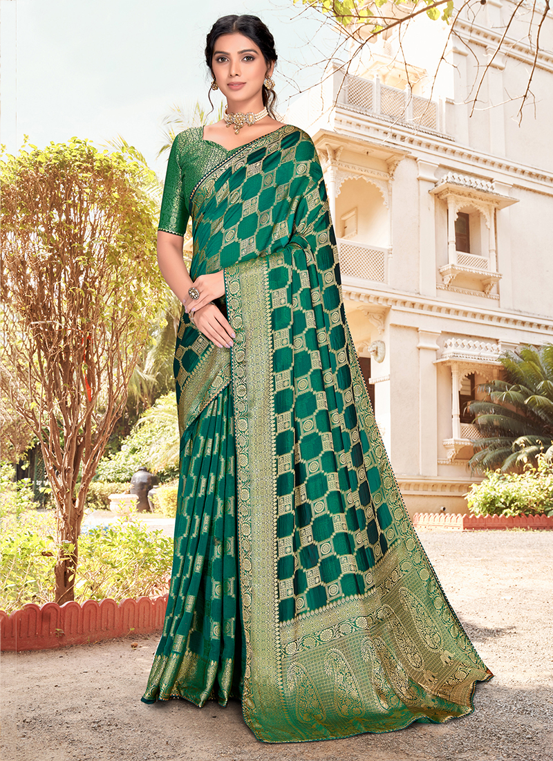Shop the Latest Green Saree Trends at Affordable Prices