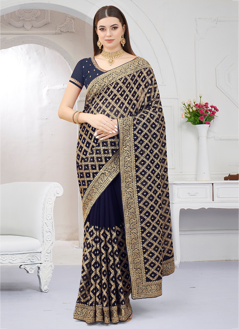 Buy Ready To Wear Pure Soft Light Weight Chiffon Saree Online | Craftsvilla