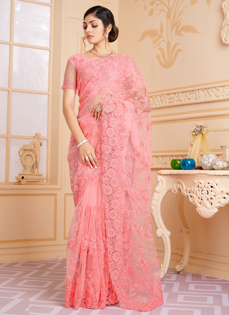 Sidhidata Textile Women's Plain Solid Pure Georgette saree With Unstitched  Blouse Piece (plain Gajri 712__Gajri_Free Size) : Amazon.in: Fashion