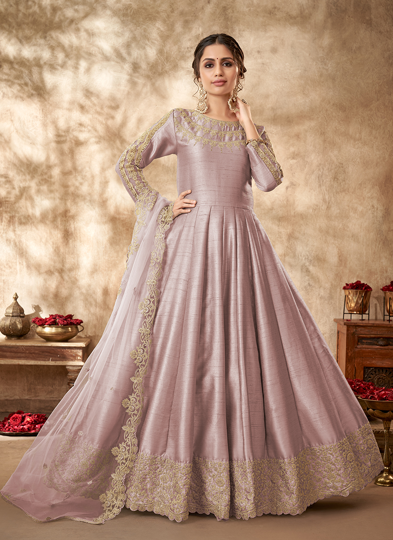 Silk anarkali on sale suits online shopping