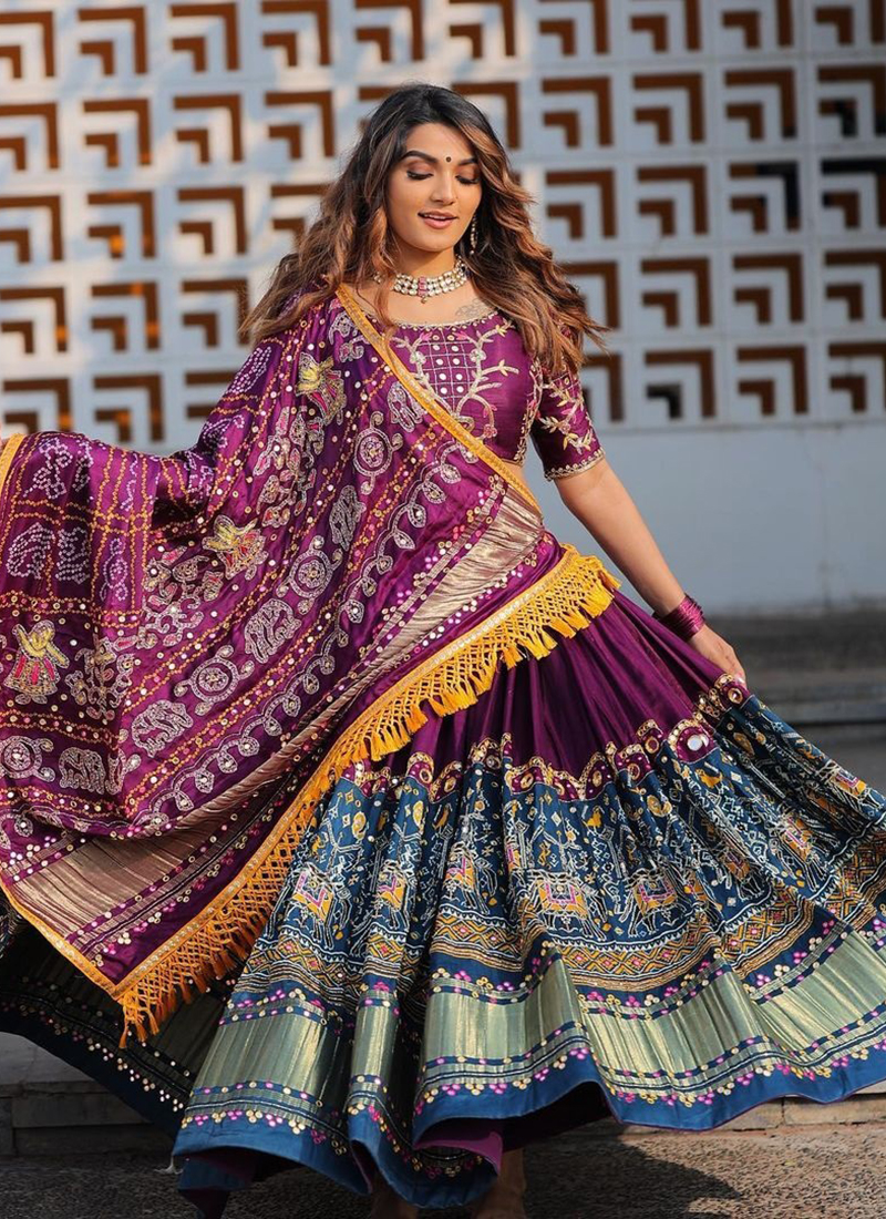 Buy Jaipuri Bandhani Silk Fabric Lehenga Choli with Gota Patti Work for  Women's, Bridal Lehenga & Dupatta with Unstitched Blouse, Gift  Kusumhandicrafts – Kusum Handicrafts