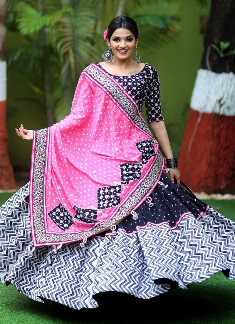 Latest Designer Chinnon Silk Real Mirror Work Lehenga Cholis Collection