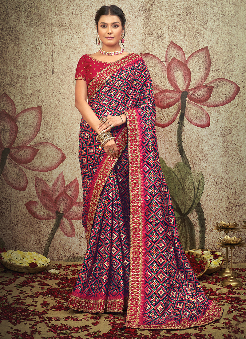 Synthetic party wear clearance sarees