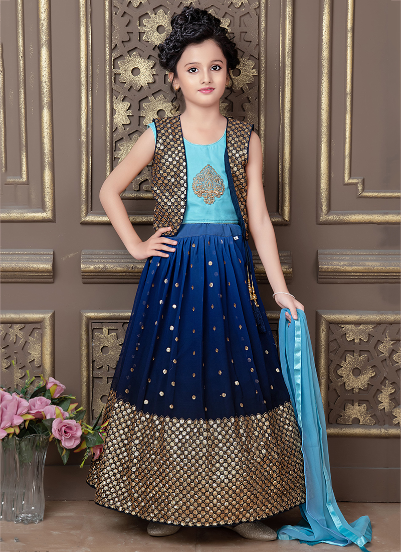 Silk Party Wear Kids Lehenga, Size: 28.0 at Rs 2000/piece in Mumbai | ID:  25987133555