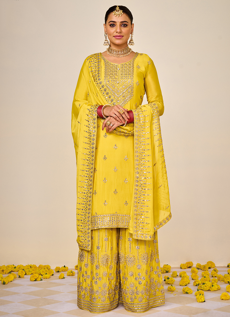 sharara suit for haldi function