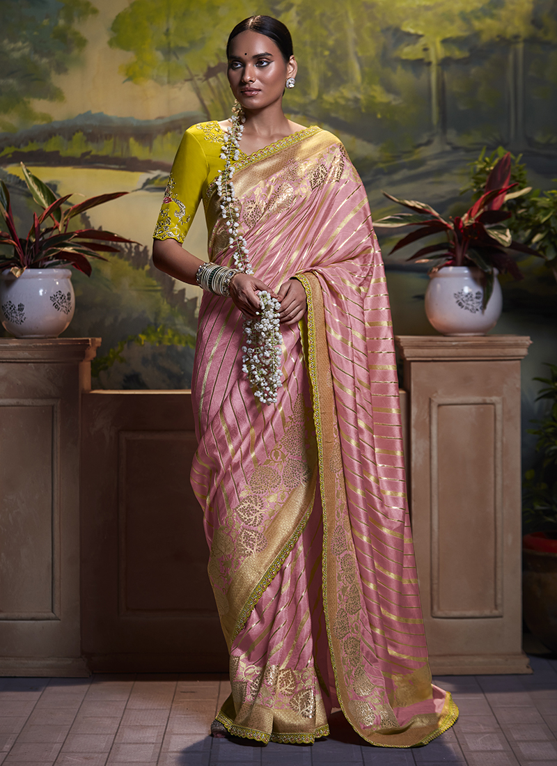 Silk saree shop wear style