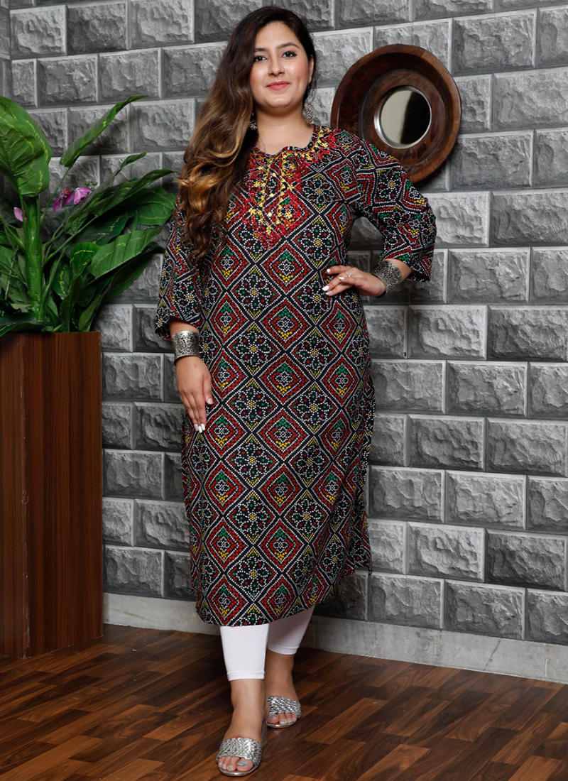 Share more than 79 bandhani design kurtis super hot - POPPY