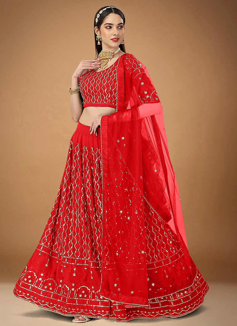 Buy Red Heavy Readymade Wedding Party Wear Lehenga Choli | Wedding Lehenga  Choli
