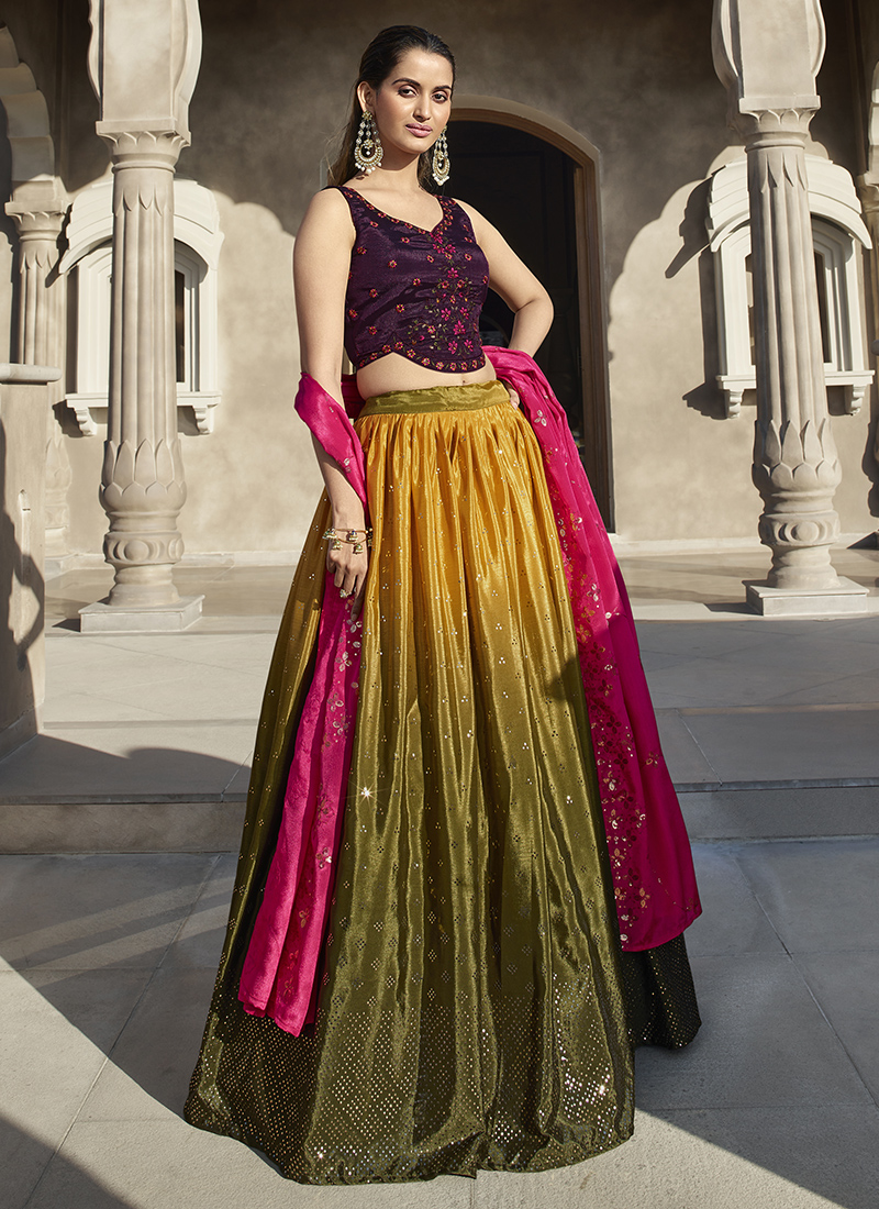 Navy Banarasi Choli with Lehenga and Blush Lurex Georgette Dupatta