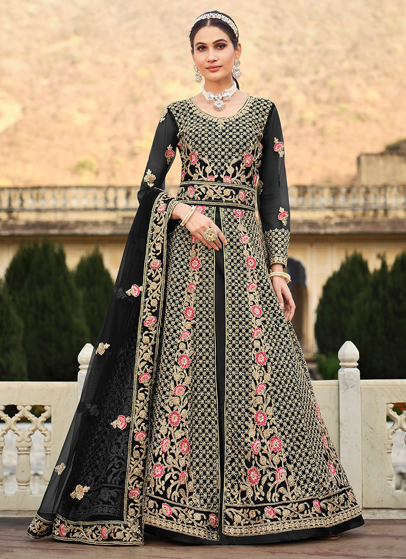 Black anarkali dress outlet online