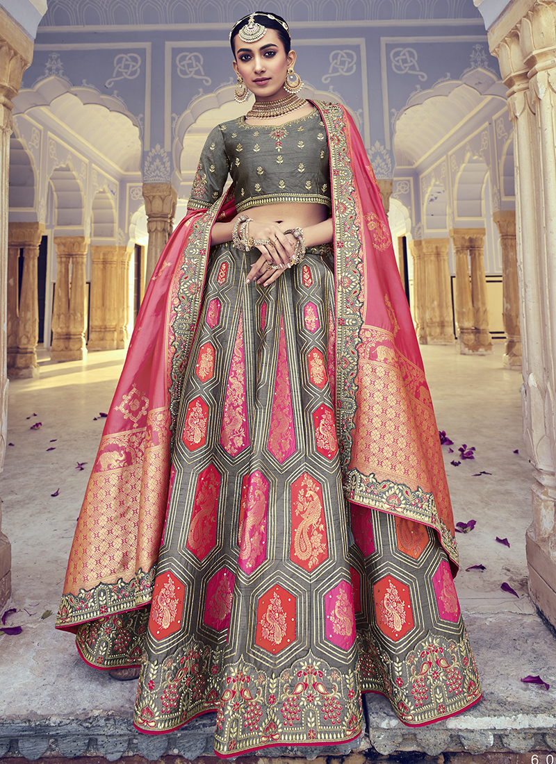 Pink Soft Net Wedding Lehenga Choli with Heavy Designer Dori,Sequance Embroidery  Work - LC4415