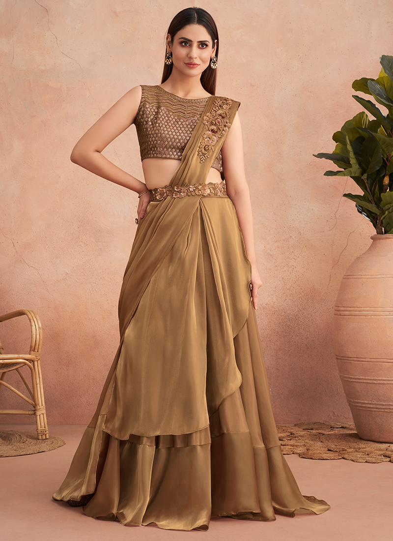 20 Beautiful Saree Gown Designs