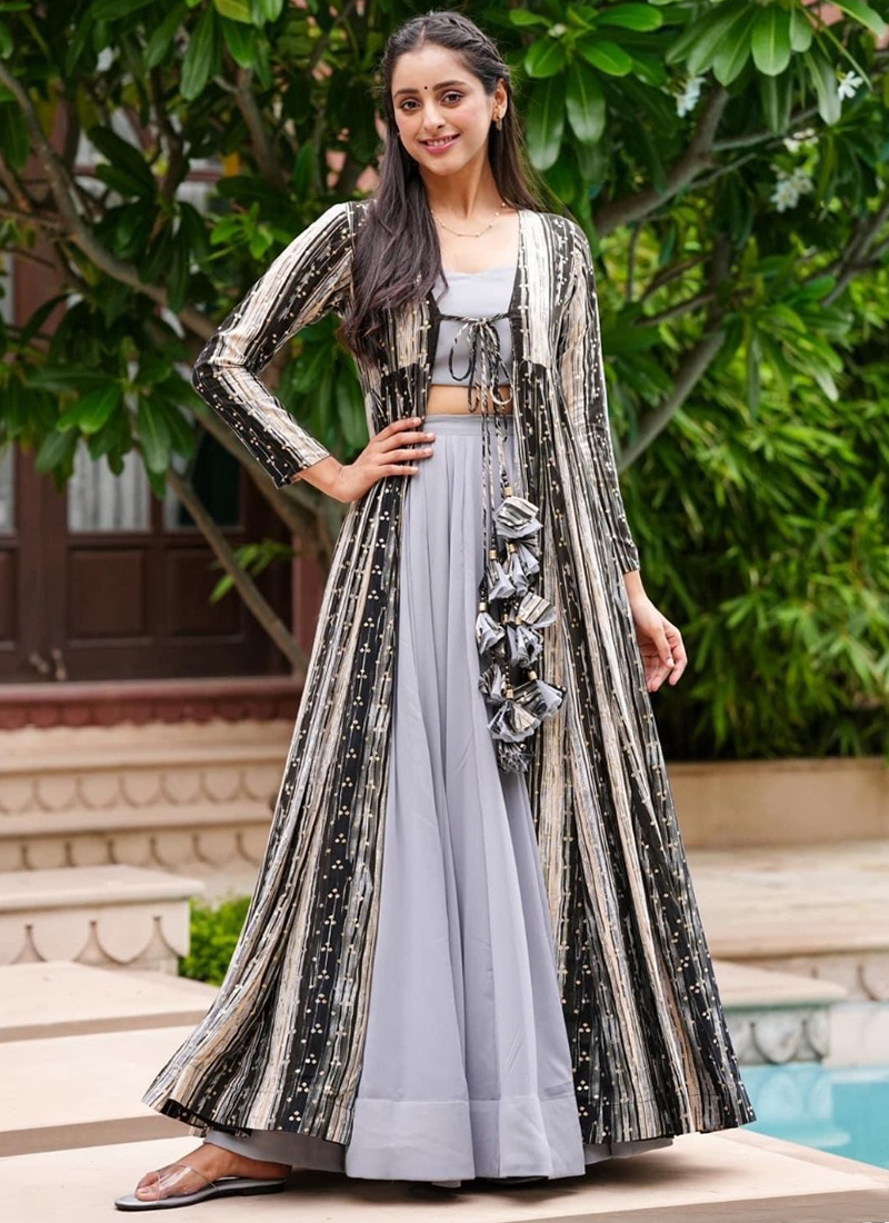 Buy Gold Toned Palazzo Top In With Attached Cape - NOOR 2022