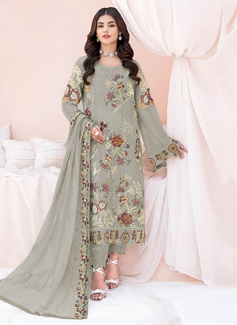 light grey pakistani dress Buy Grey Pakistani Salwar Kameez Online for Women in USA