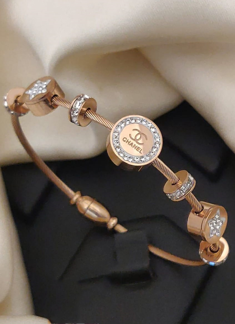 Wholesale Romantic Rose Gold Round Rhinestone BangleCuff TGGPBL081 Only  862  Gold jewelry fashion Diamond bracelet design Jewelry