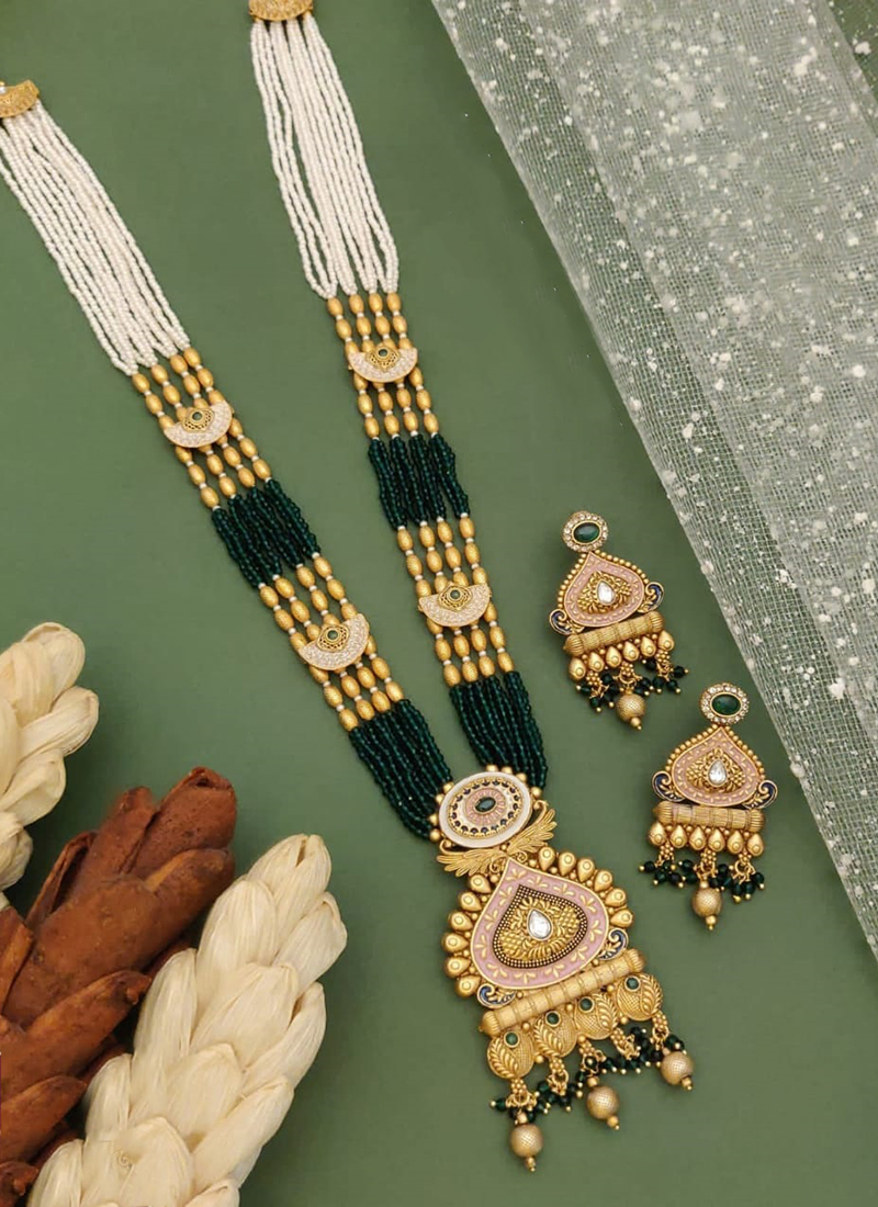 Buy quality Designer 22kt gold moti choker necklace set in Pune
