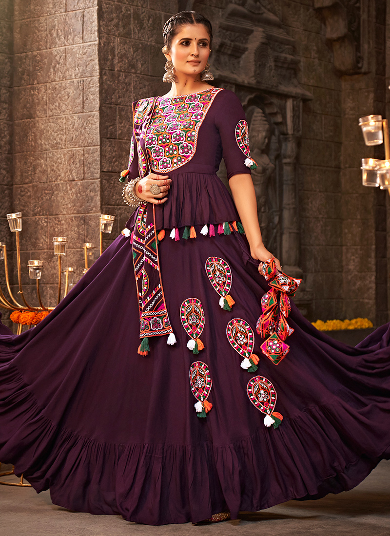 Buy Online Multi Color Ghagra Choli For Navratri | Navaratri Garba Dresses