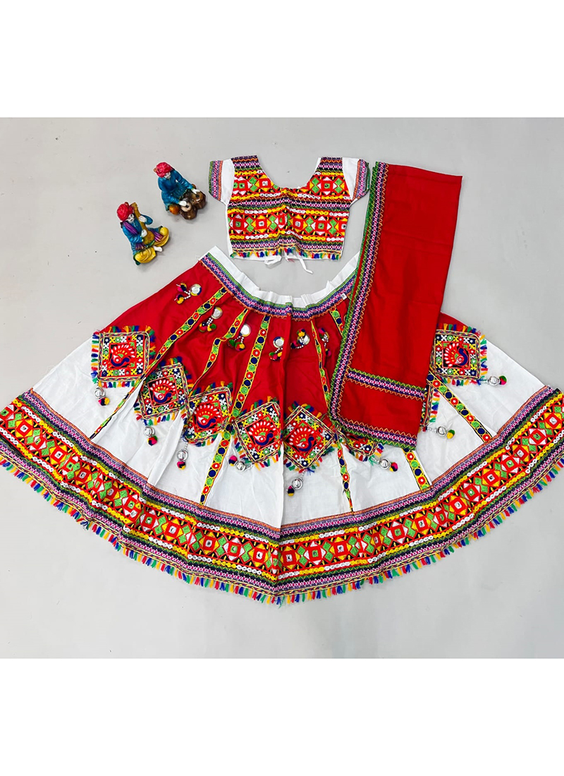 Ready To Wear White Lehenga Choli , Kids Lehenga, Indian lehenga, Ethnic  Wear | eBay