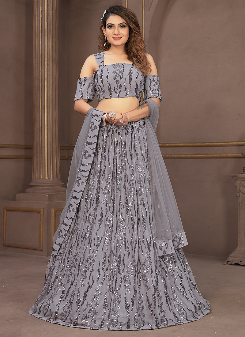 Grey Bridal Lehenga Dress 721 – Pakistan Bridal Dresses